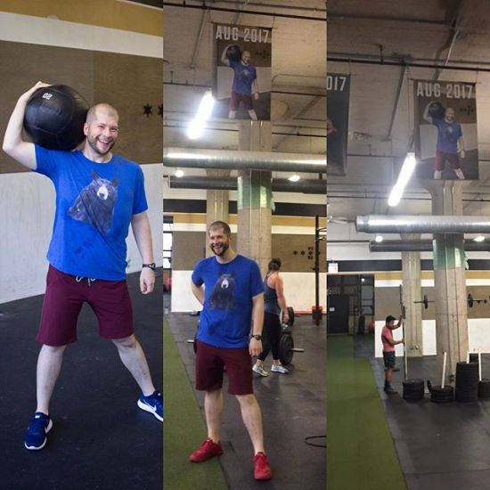 My Athlete of the Month banner is up at #windycitycrossfit !  I'm not going to give it a rest until August 2017 is over!  #crossfit #windycitylivin #athleteofthemonth #liveBIG #shameless