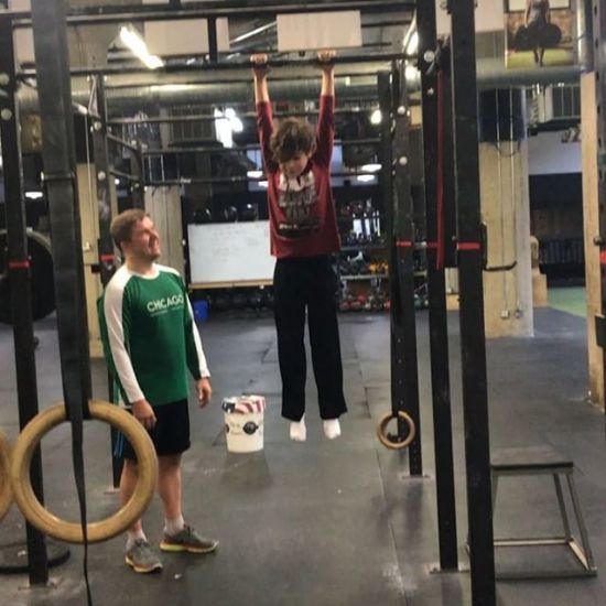 This CrossFit kid got 9 strict pull ups!  The video shows numbers 8 and 9.  He also did some handstand walks.  Oh how i wish i would have stuck with gymnastics as a kid!  Parents, make sure your kids learn gymnastics. Body awareness, flexibility, strength, and fun will all be benefits of gymnastics.  #wcsc #liveBIG #crossfitkids #windycitylivin #windycitycrossfit #gymnastics #crossfit #latergram