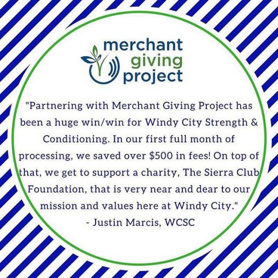 #testimonialtuesday from @windycitysc! #windycitystrengthandconditioning #windycitysc #livebig #windycitylivin #merchantgivingproject #sierraclub #giveback